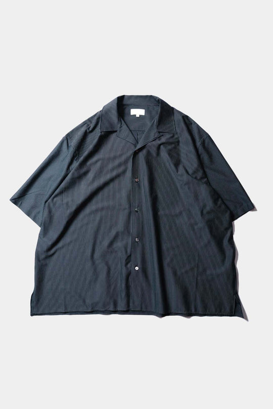26SS【KANEMASA PHIL.】46G Stripe Ether Shirt / BLACK