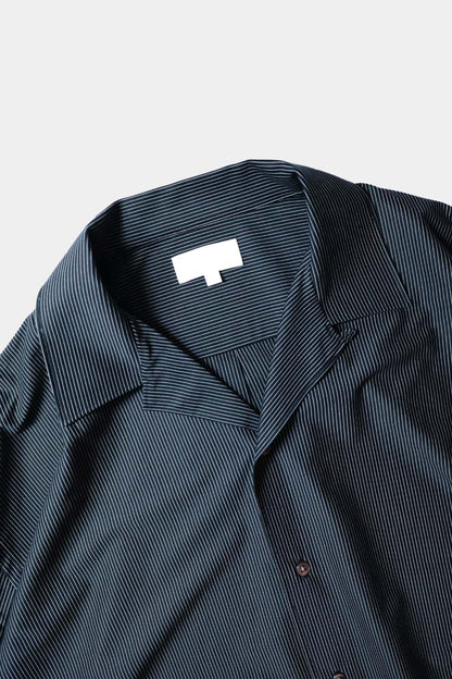 26SS【KANEMASA PHIL.】46G Stripe Ether Shirt / BLACK