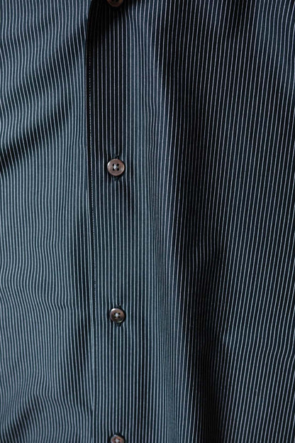 26SS【KANEMASA PHIL.】46G Stripe Ether Shirt / BLACK