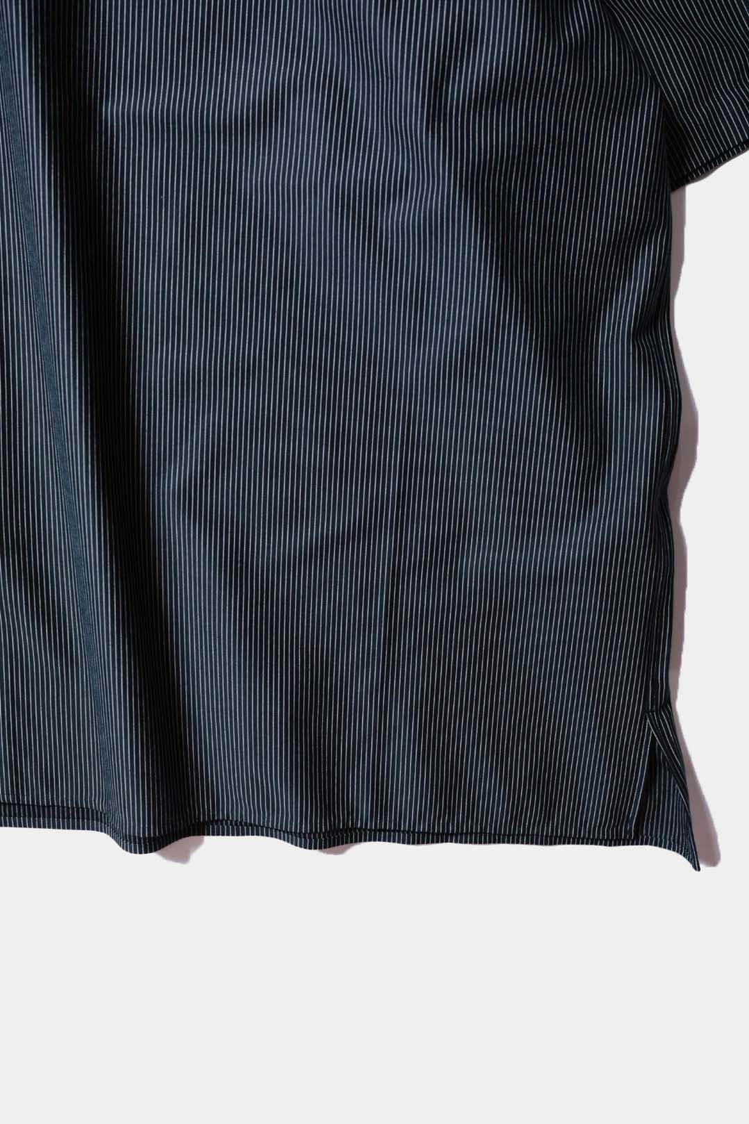 26SS【KANEMASA PHIL.】46G Stripe Ether Shirt / BLACK
