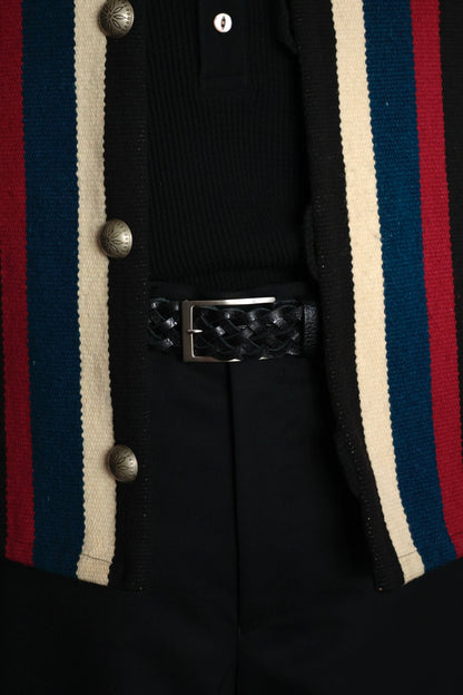 26SS【Post Production】Mesh - Belt / Embossed Vachetta Black-Silver