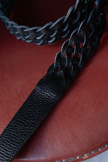 26SS【Post Production】Mesh - Belt / Embossed Vachetta Black-Silver