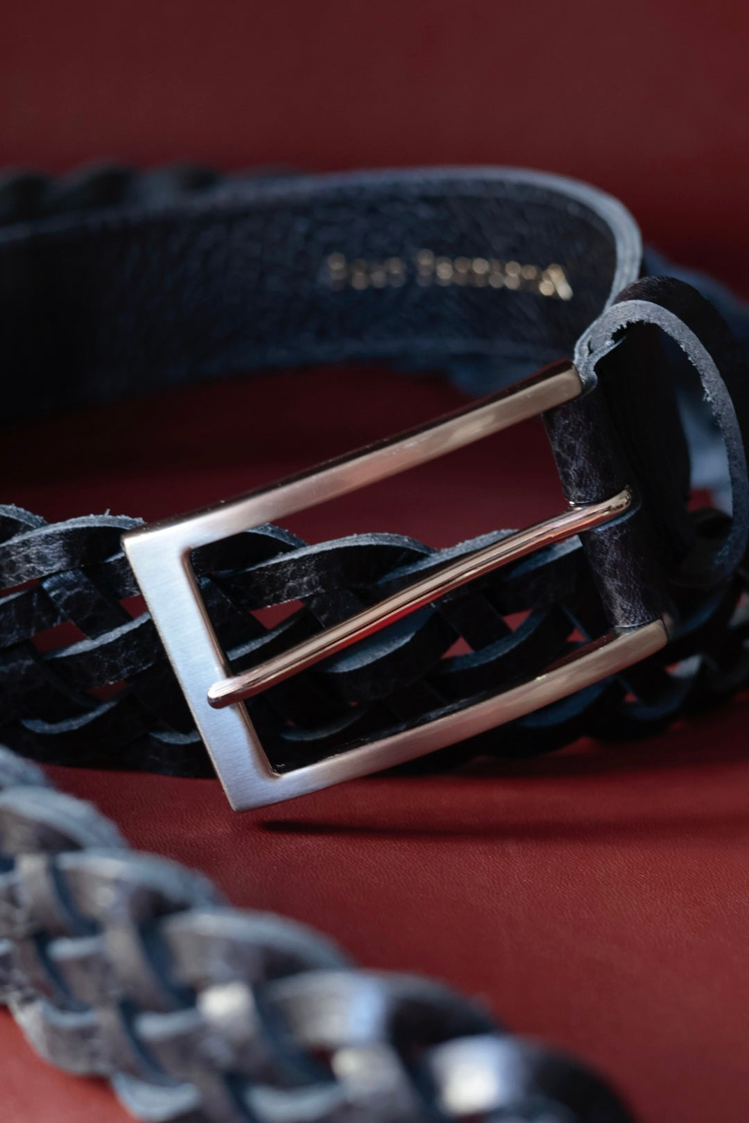 26SS【Post Production】Mesh - Belt / Embossed Vachetta Black-Silver