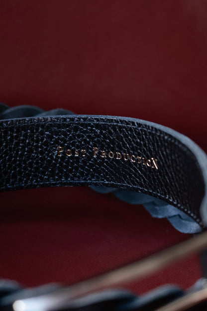 26SS【Post Production】Mesh - Belt / Embossed Vachetta Black-Silver