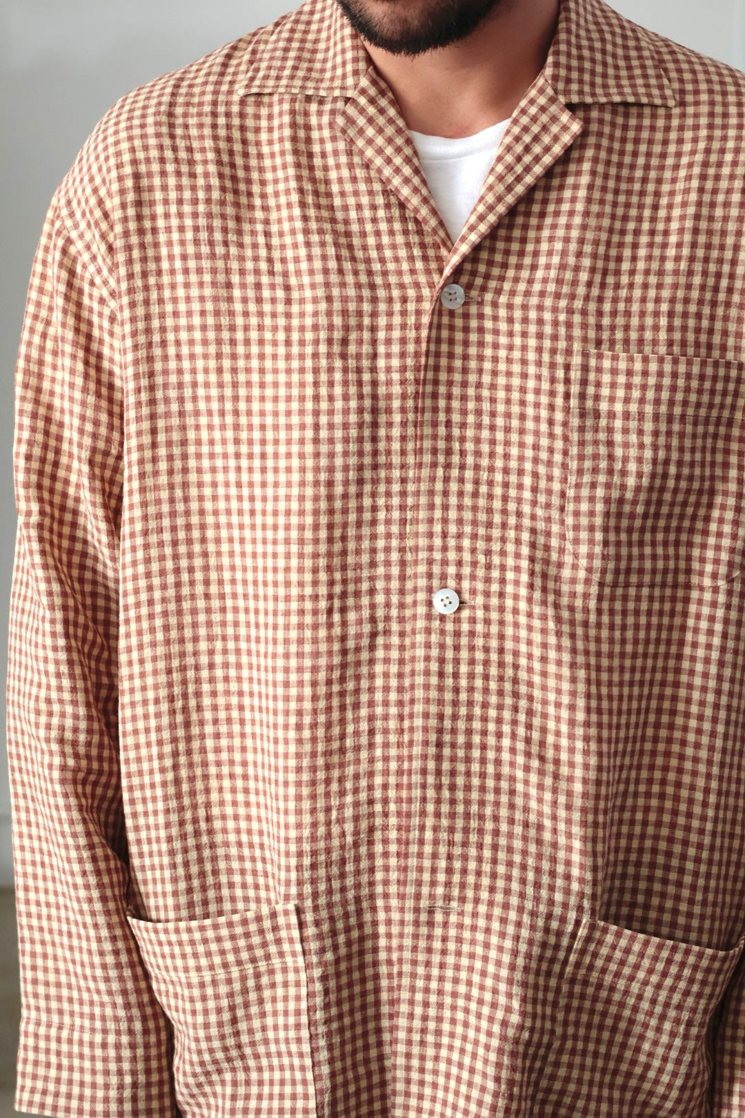 26SS【Cale】Lime Indigo Cotton Silk Shirt