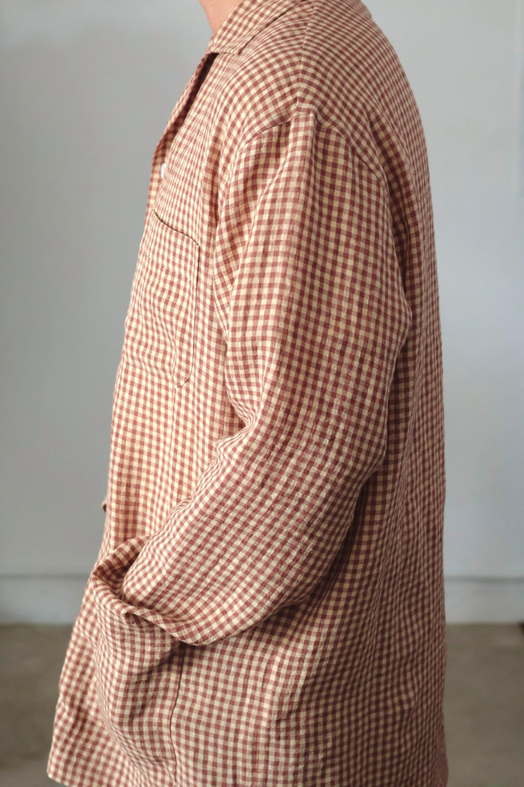 26SS【Cale】Lime Indigo Cotton Silk Shirt