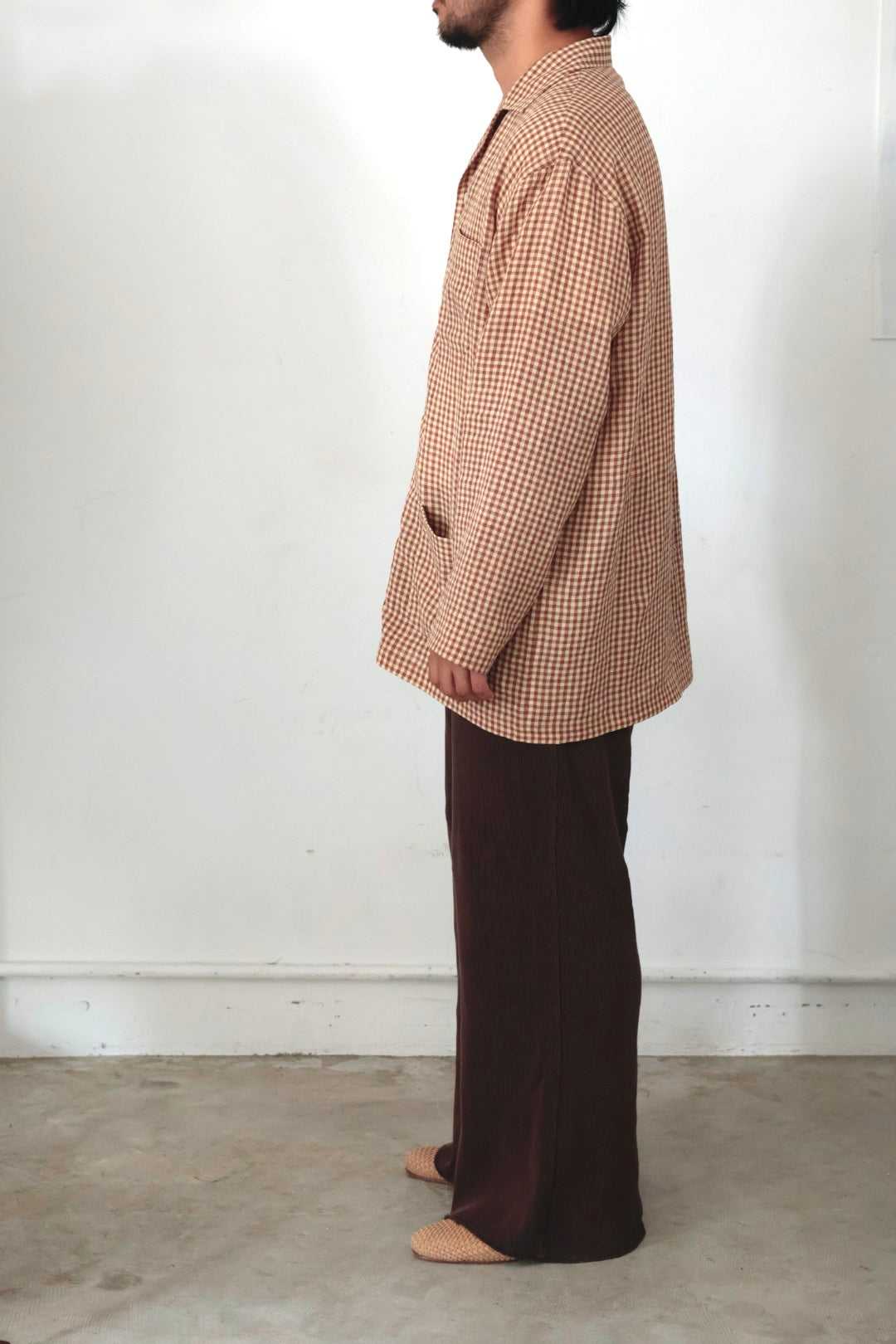 26SS【Cale】Lime Indigo Cotton Silk Shirt