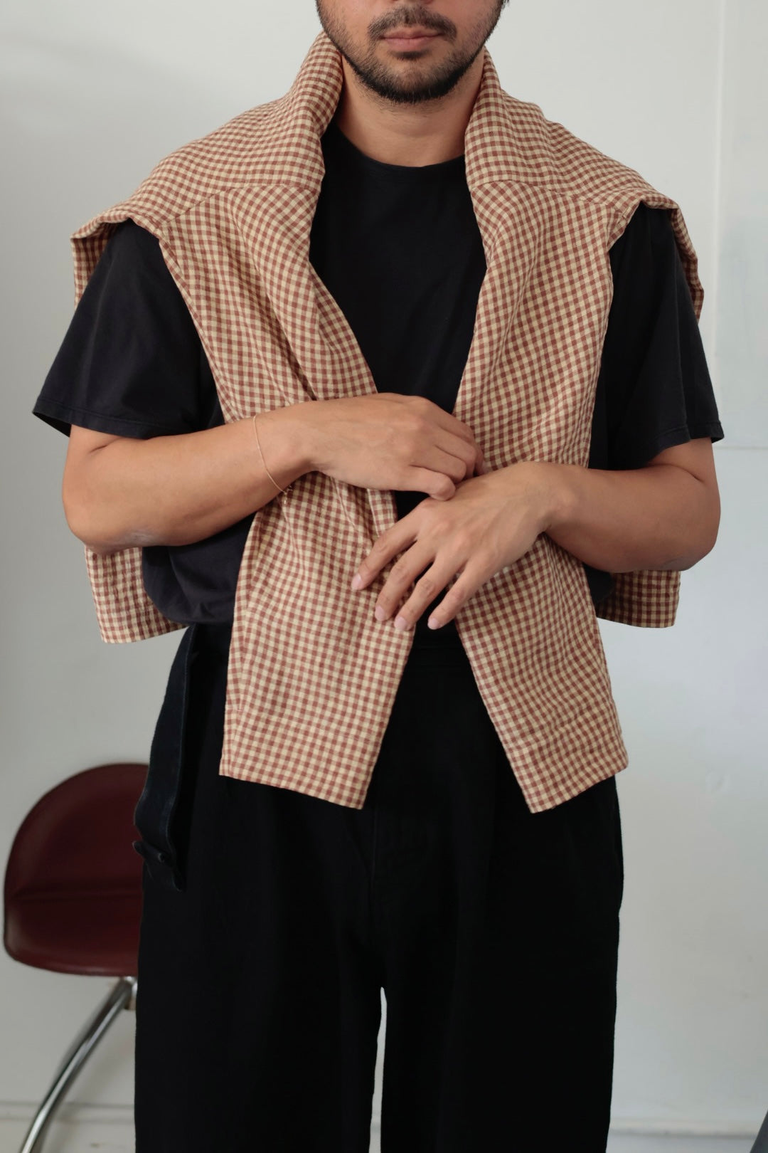 26SS【Cale】Lime Indigo Cotton Silk Shirt