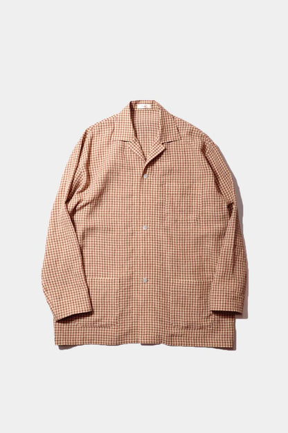 26SS【Cale】Lime Indigo Cotton Silk Shirt