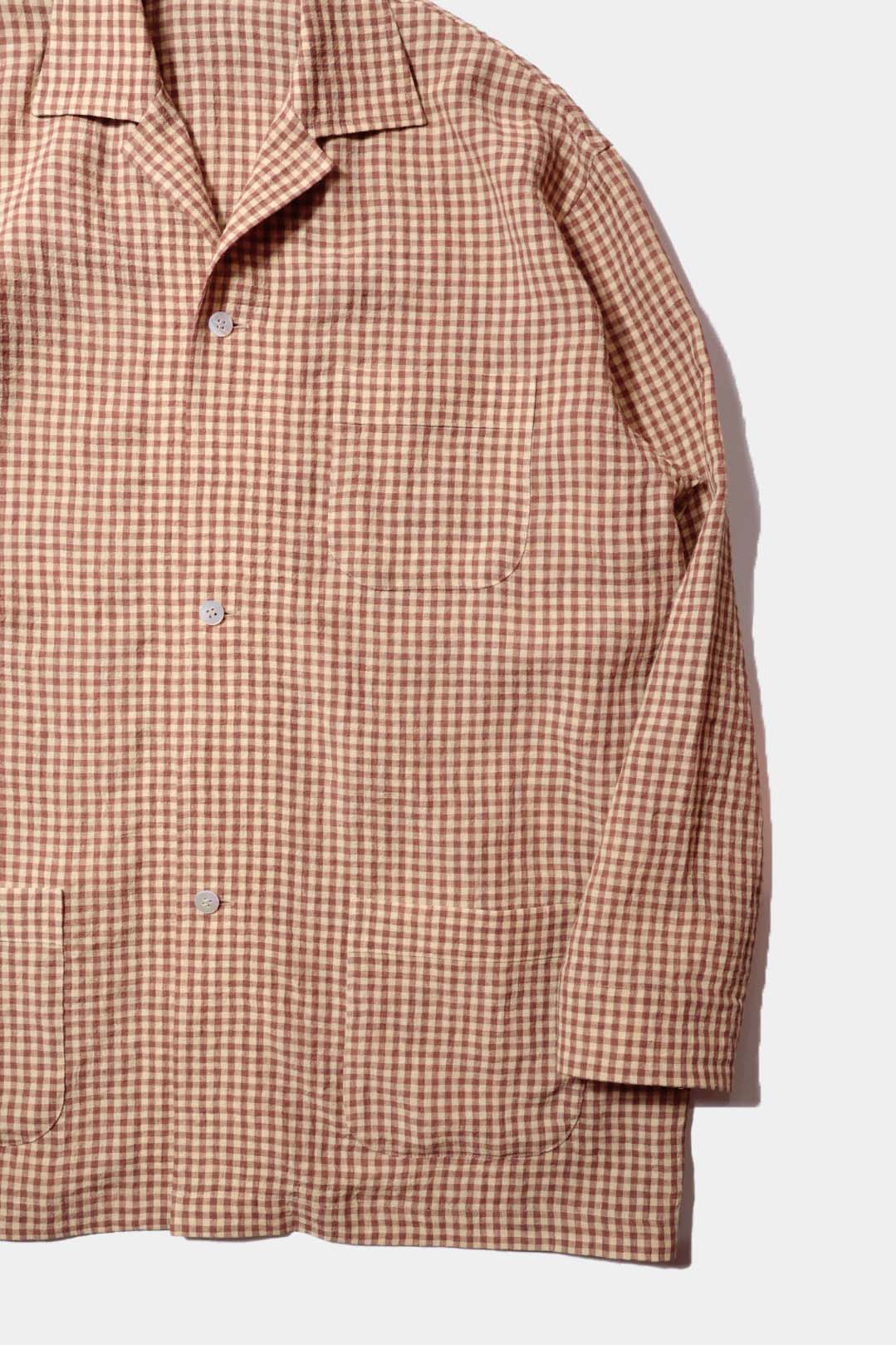 26SS【Cale】Lime Indigo Cotton Silk Shirt