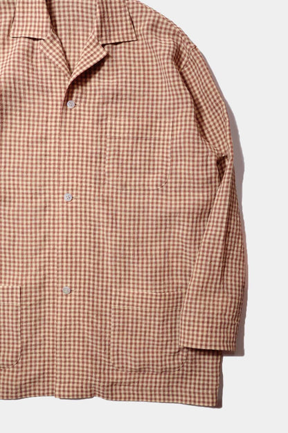 26SS【Cale】Lime Indigo Cotton Silk Shirt
