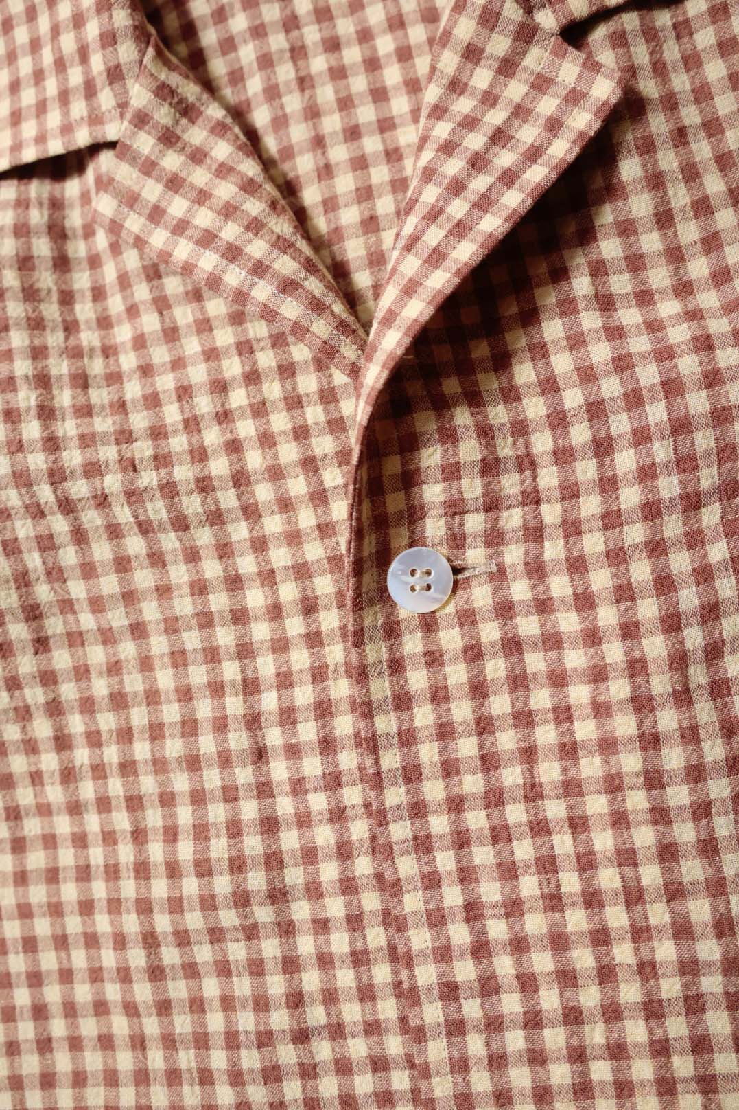 26SS【Cale】Lime Indigo Cotton Silk Shirt