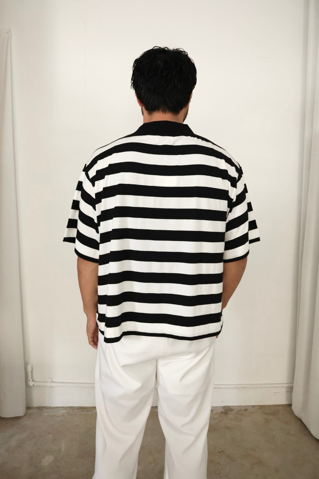 26SS【KOOKY ZOO 】JUVENILE BORDER TEE  (WHITE × BLACK)