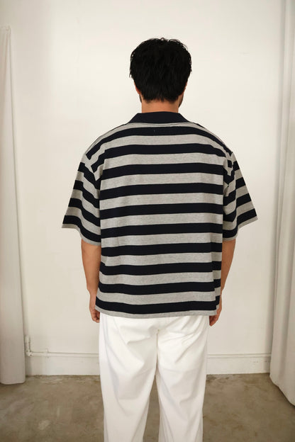 26SS【KOOKY ZOO 】JUVENILE BORDER TEE  (NAVY × GRAY)