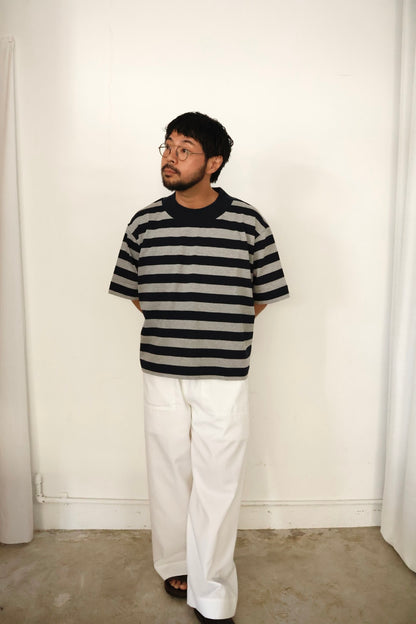 26SS【KOOKY ZOO 】JUVENILE BORDER TEE  (NAVY × GRAY)