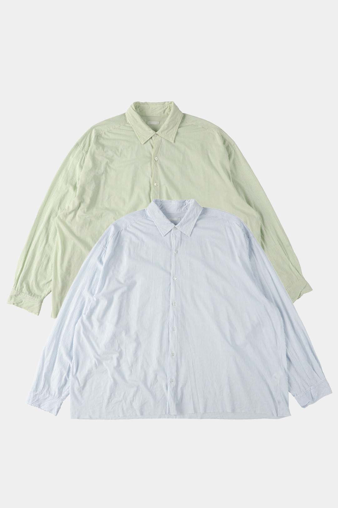 【KANEMASA PHIL.】46G Stripe Artisan Shirt