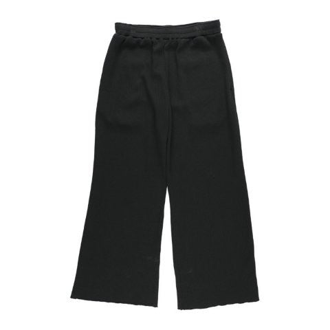 【KANEMASA PHIL. 】18G Waffle Pants / BLACK sulfur dye