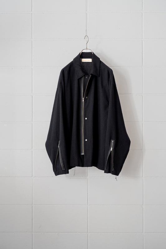 【barbell object】zipper bl / black