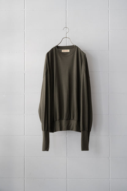 【barbell object】 wool bo top / khaki