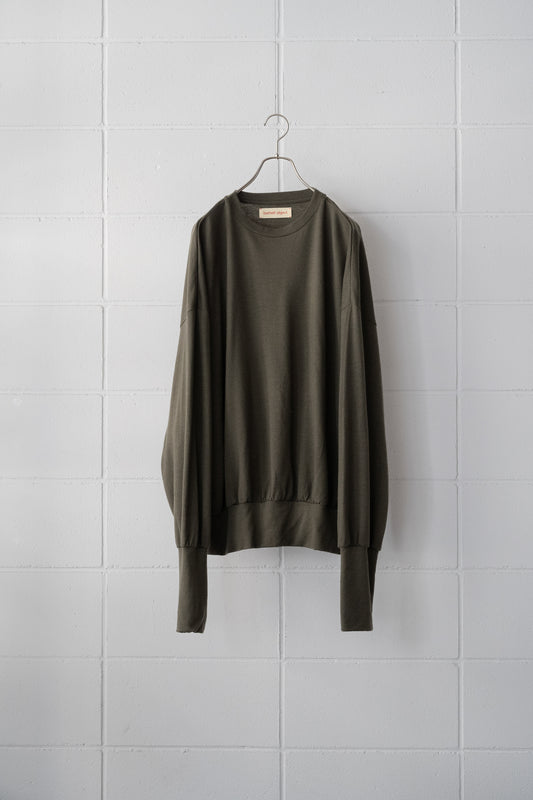 【barbell object】 wool bo top / khaki